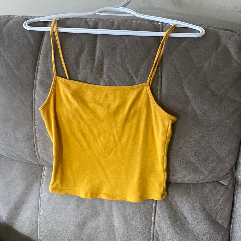 Garage crop top in yellow, small